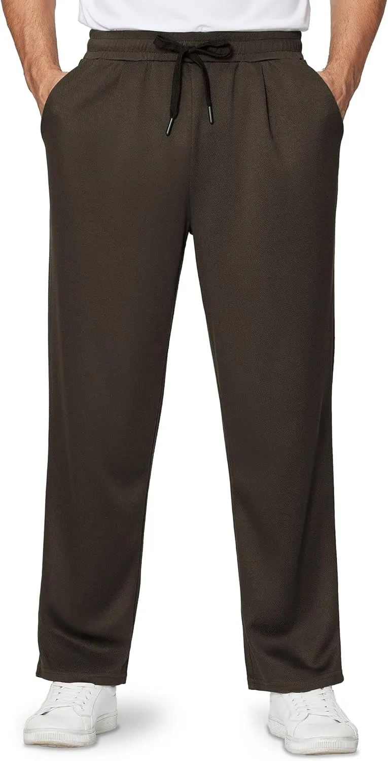 Alimens & Gentle Mens Sweatpants Casual Open Bottom Sweat Pants for Men Drawstring Workout Pants with Pockets