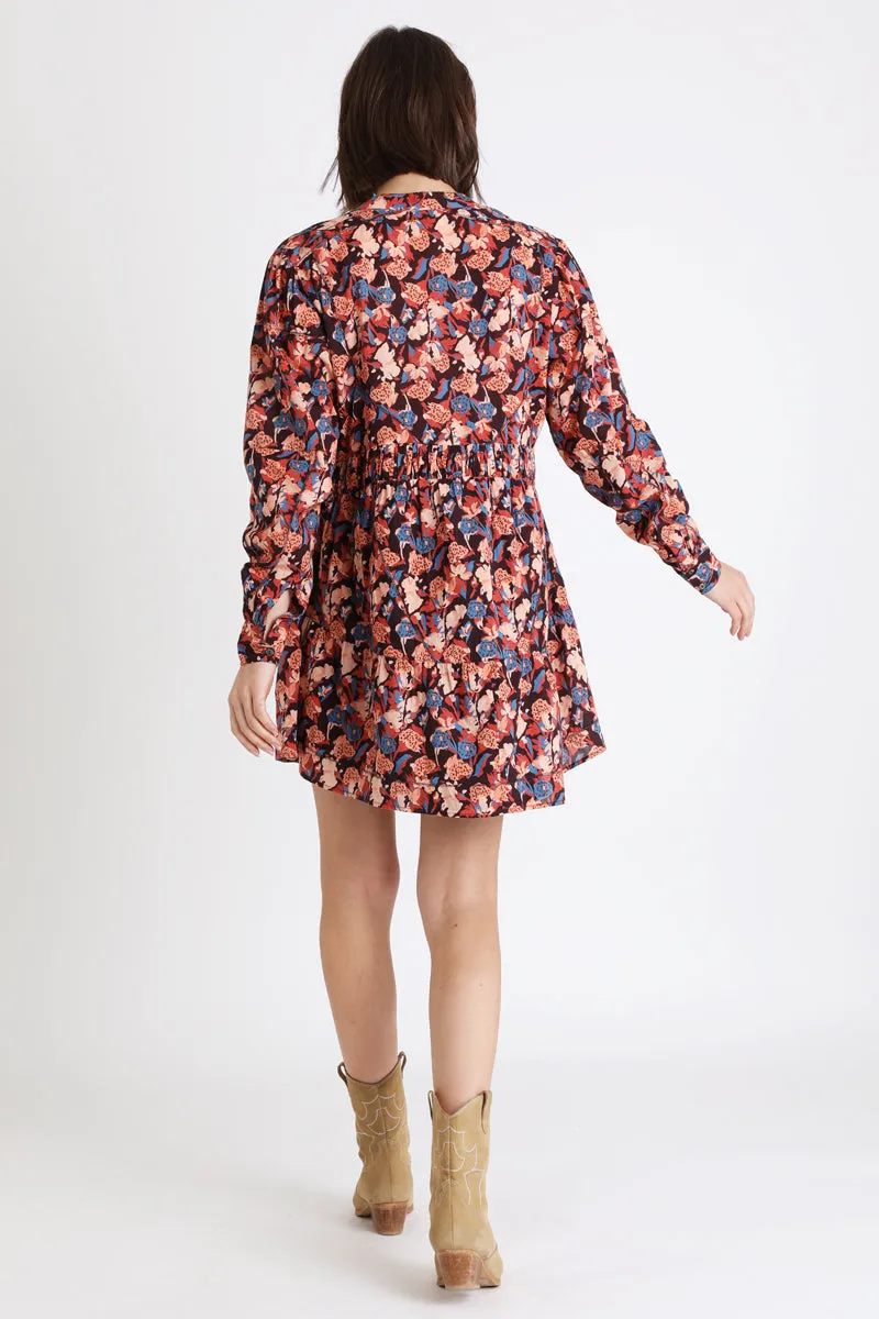 Berenice - Robe Trapèze Noir Et Beige