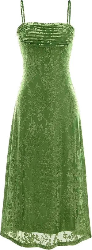 BTFBM Women's Summer Dress Sleeveless Spaghetti Strap Midi Dress Sexy Cowl Neck Floral Cocktail Dress Party Dresses