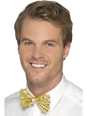Gold Sequin Bow Tie