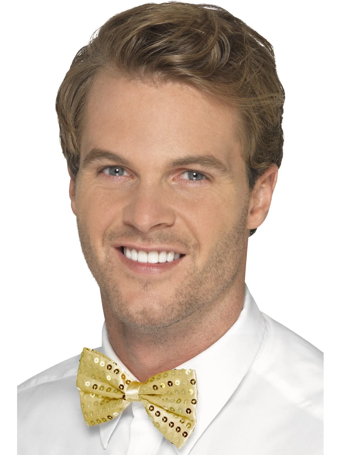Gold Sequin Bow Tie