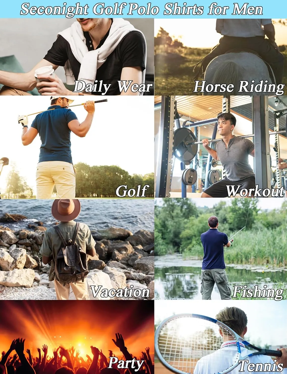 Golf Polo Shirts for Men Funny Print Golf Polos Short Sleeve Performance Men's Golf Shirts Quick Dry
