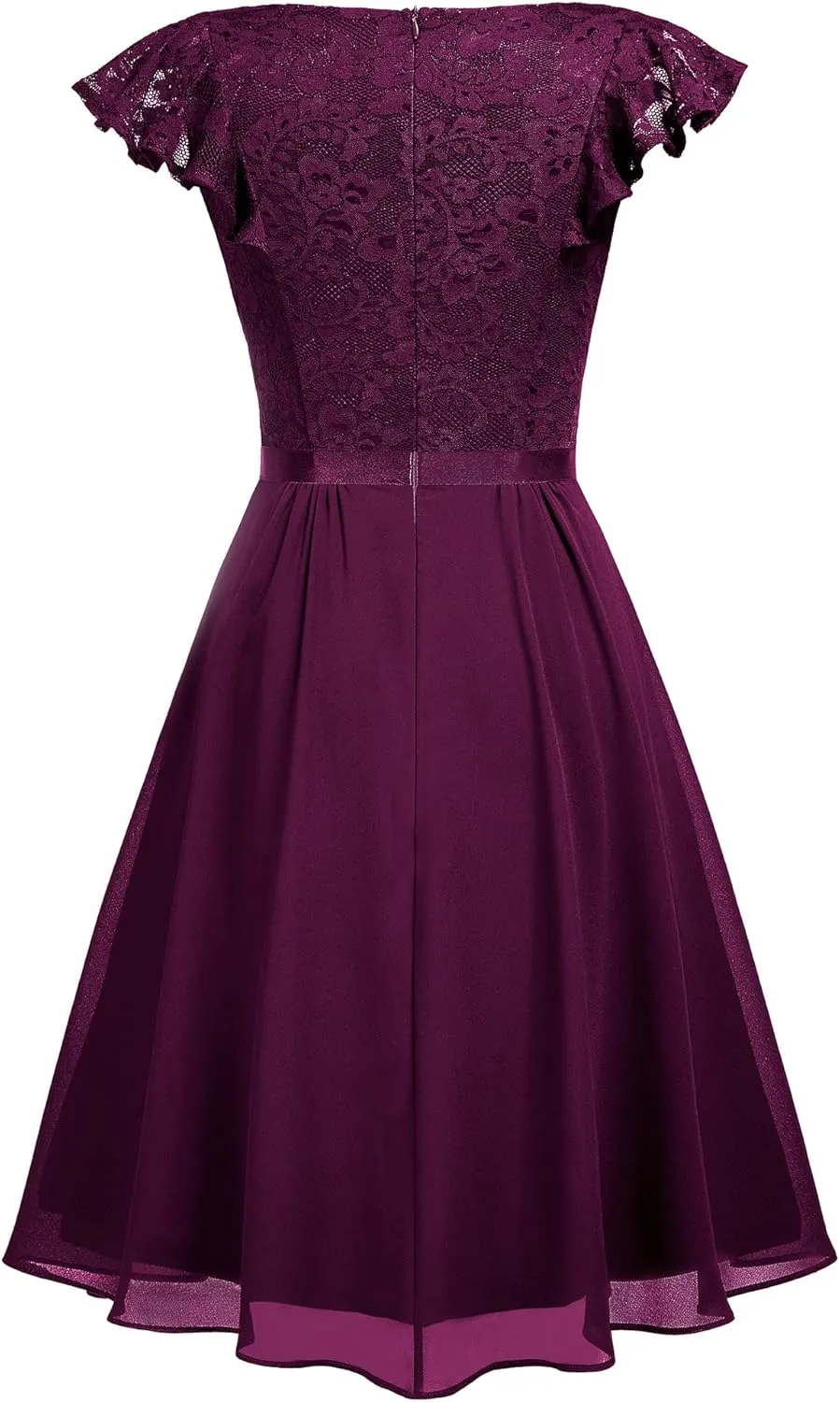 MISSMAY Women’s Retro V-Neck Lace Slim Classic Style Cocktail Party Dress