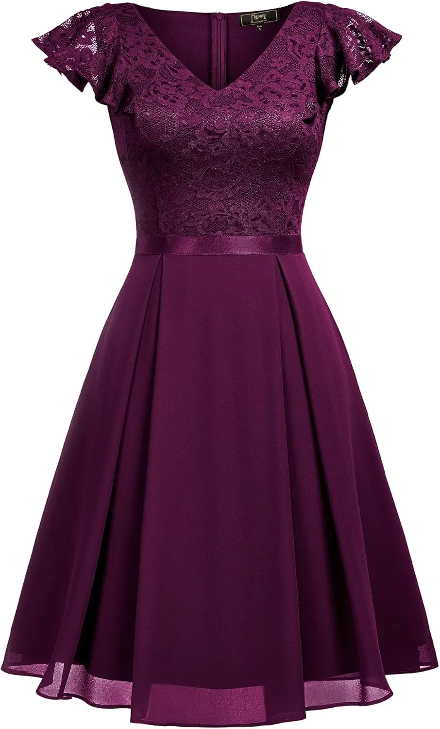 MISSMAY Women’s Retro V-Neck Lace Slim Classic Style Cocktail Party Dress