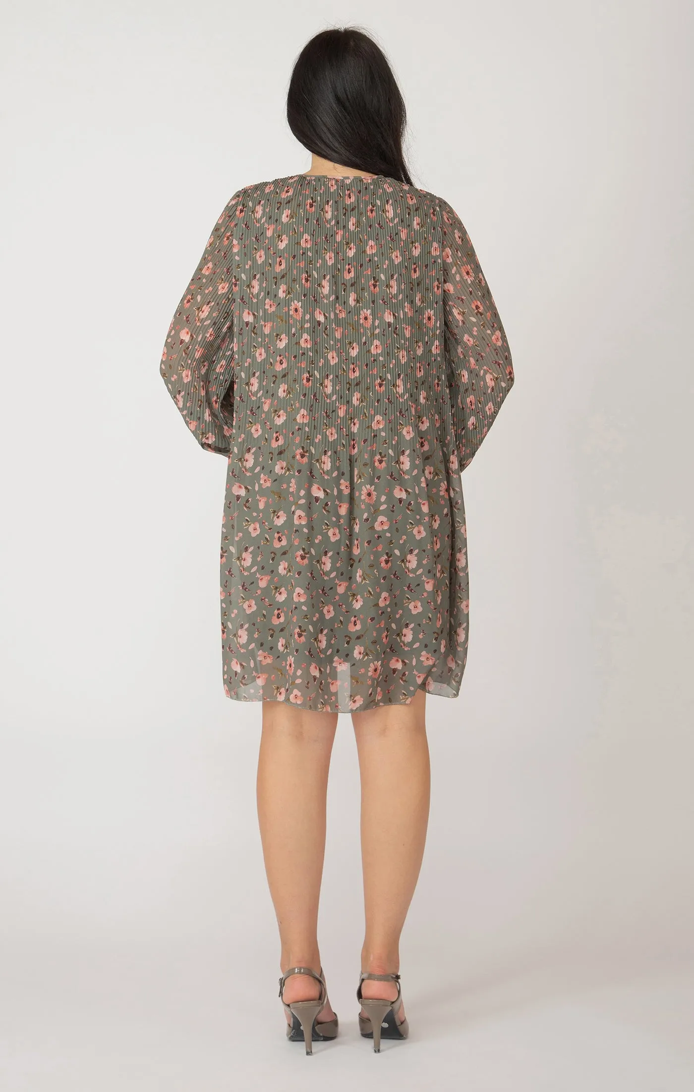 Pleated A-Line Dress