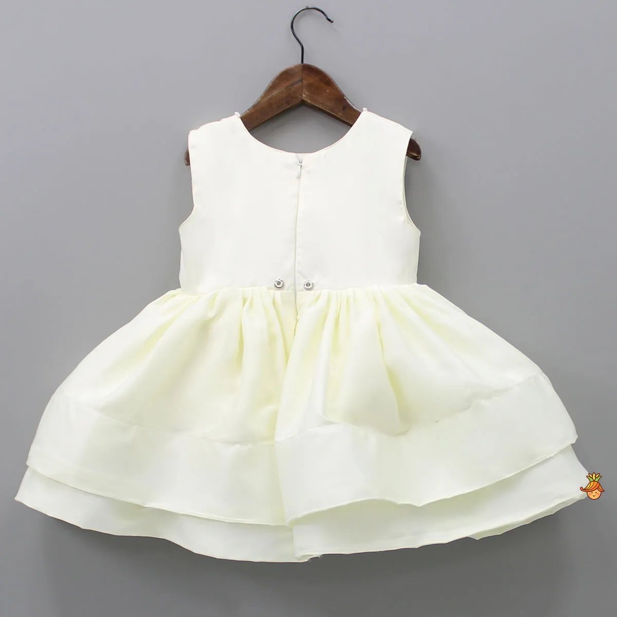 Pre Order: Butterfly Detail Layered Dress With Detachable Back Bow