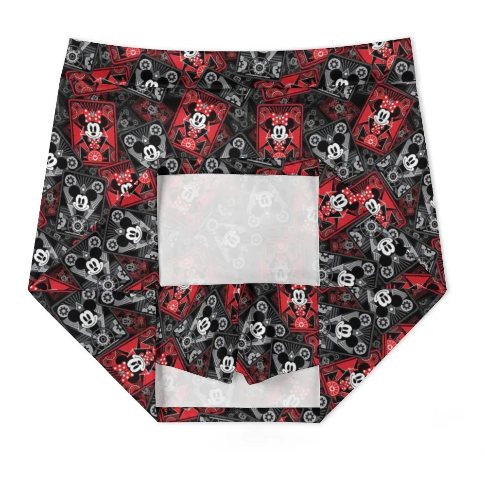 Steamboat Mickey And Minnie Cards Athletic A-Line Skirt With Pocket