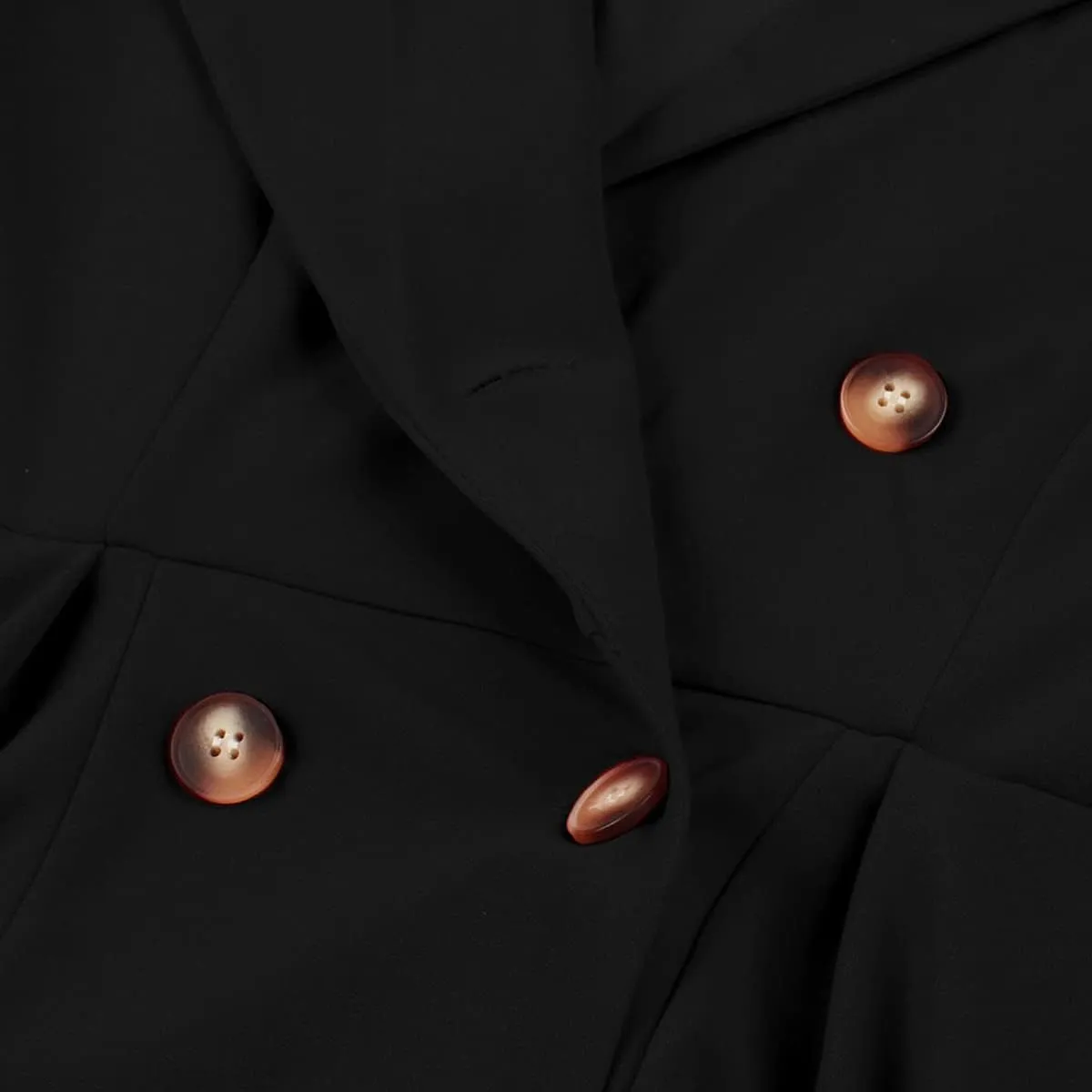 Women Short Sleeve Tie Neck Vintage Cocktail Party Dress Buttons Down 50s Flared A-Line Casual Office Work Prom Swing Dress