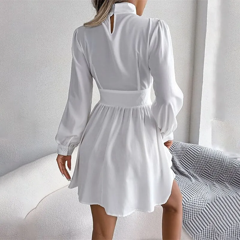 Women's A Line Turtleneck Mini Dress