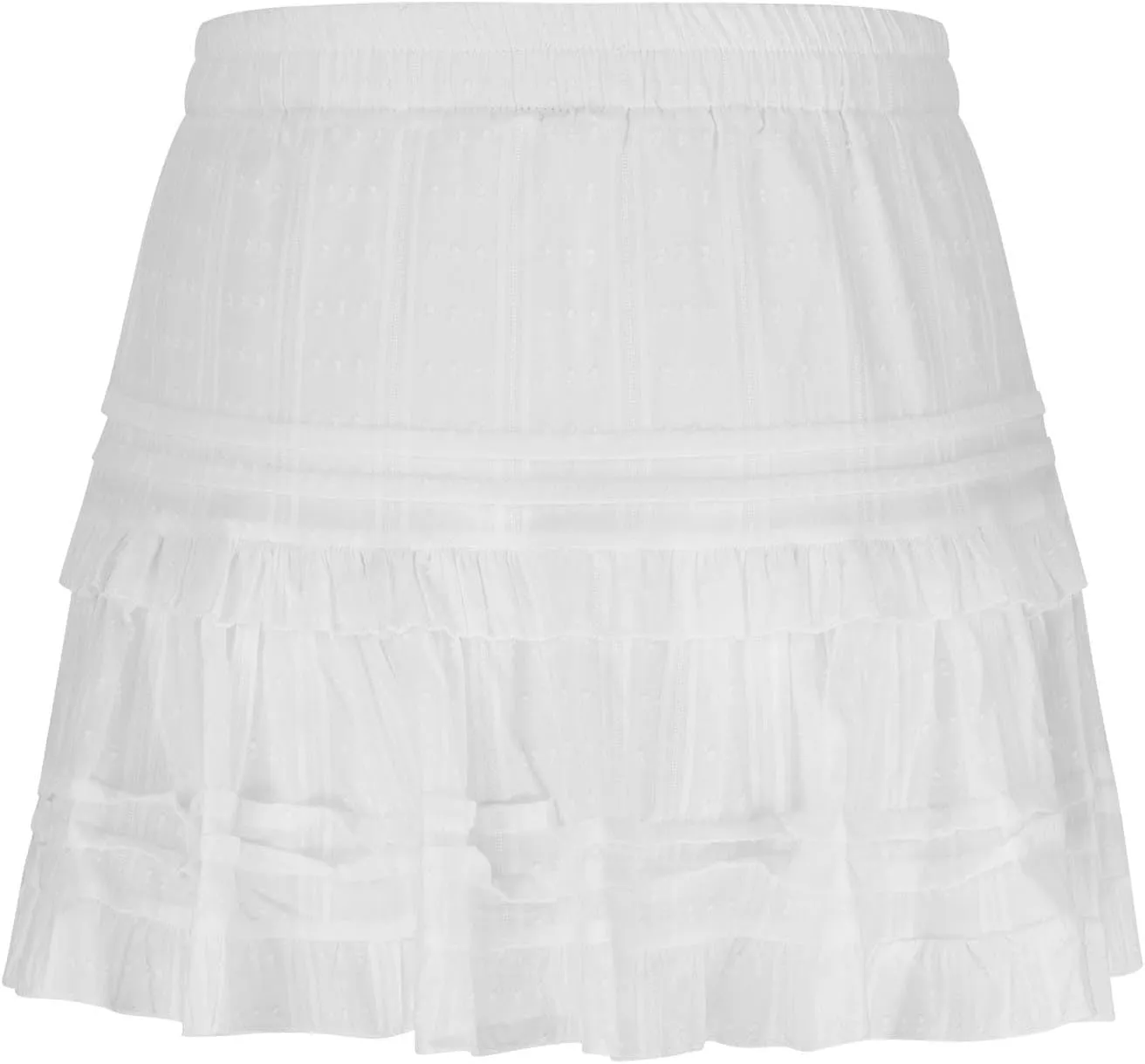 Women's Swiss Dot Mesh Pleated Mini Skirt High Waisted A-Line Tiered Ruffle Tennis Skirts Sports Skater Running Skirt